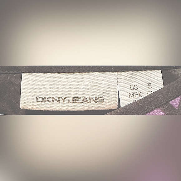 DKNY Sleeveless Electric Geo Print Fuschia Purple Black Skater Mini Dress TB4 - Picture 5 of 6